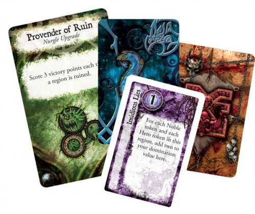 Chaos in the Old Worldin kortteja. Kuva: Fantasy Flight Games
